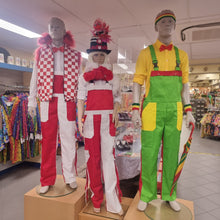 Afbeelding in Gallery-weergave laden, TUINBROEK ROOD-WIT UNISEX