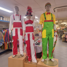 Afbeelding in Gallery-weergave laden, TUINBROEK ROOD-WIT  UNISEX
