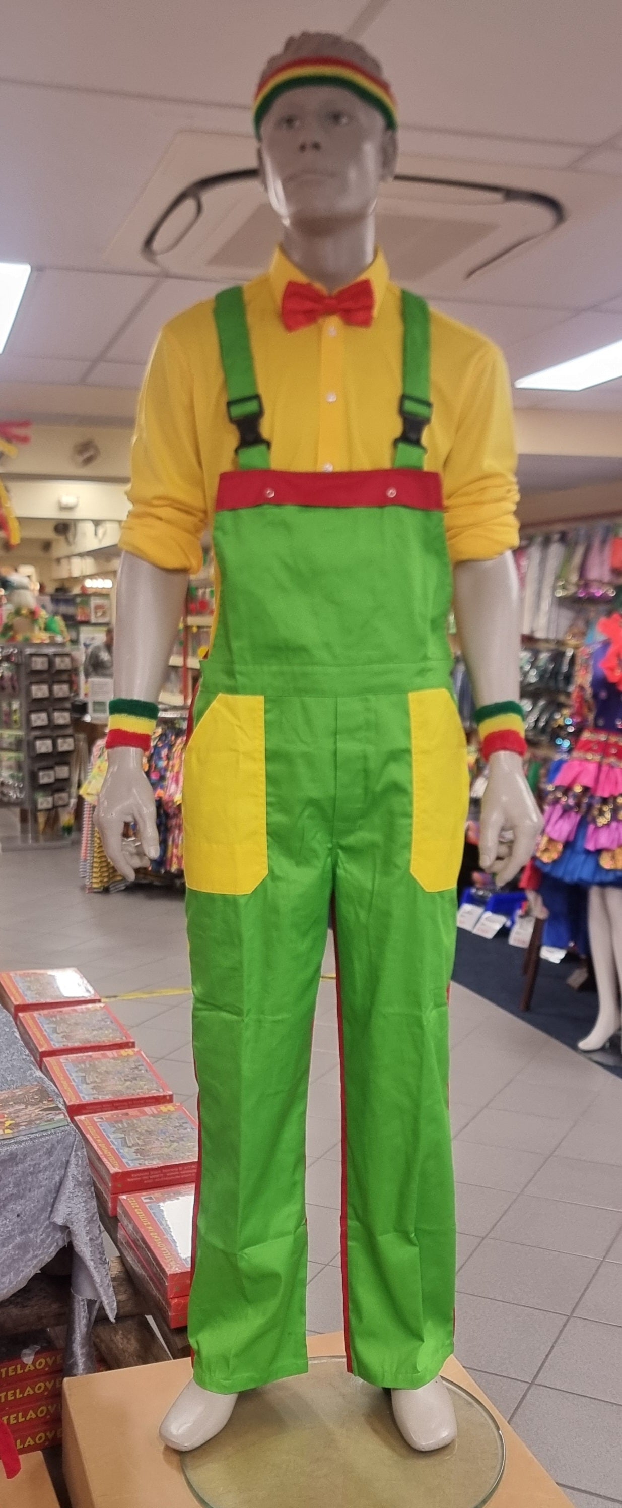 TUINBROEK ROOD-GEEL-GROEN  UNISEX