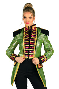 DAMESJAS METALIC FIESTA  GROEN