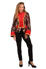Afbeelding in Gallery-weergave laden, DAMESJAS SEQUIN SQUARE ROOD
