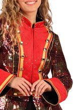 Afbeelding in Gallery-weergave laden, DAMESJAS SEQUIN SQUARE ROOD
