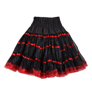 Petticoat 2 laags zwart-rood