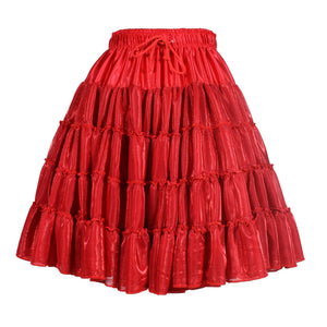 Petticoat 2 laags metalic rood