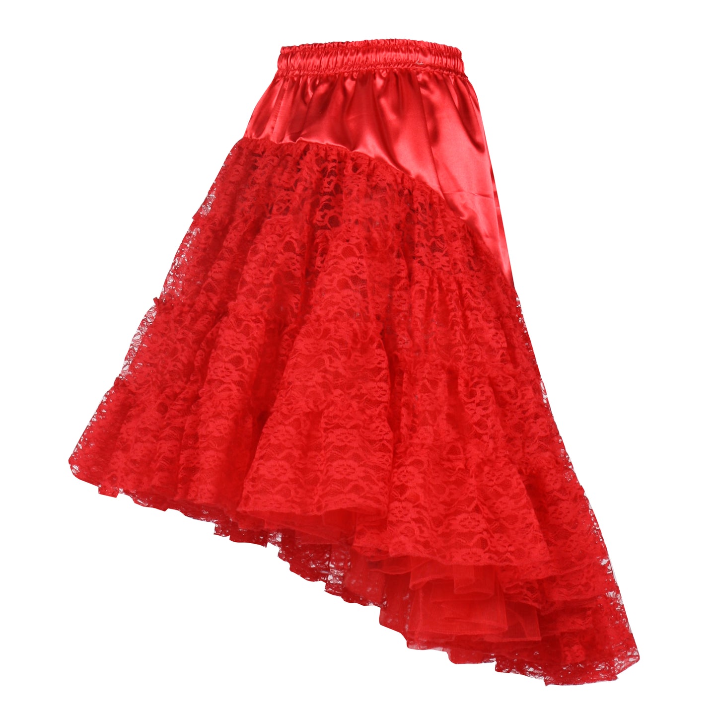 Petticoat lang kant rood