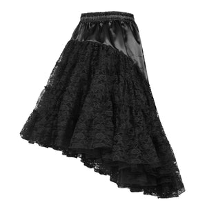 Petticoat lang kant zwart