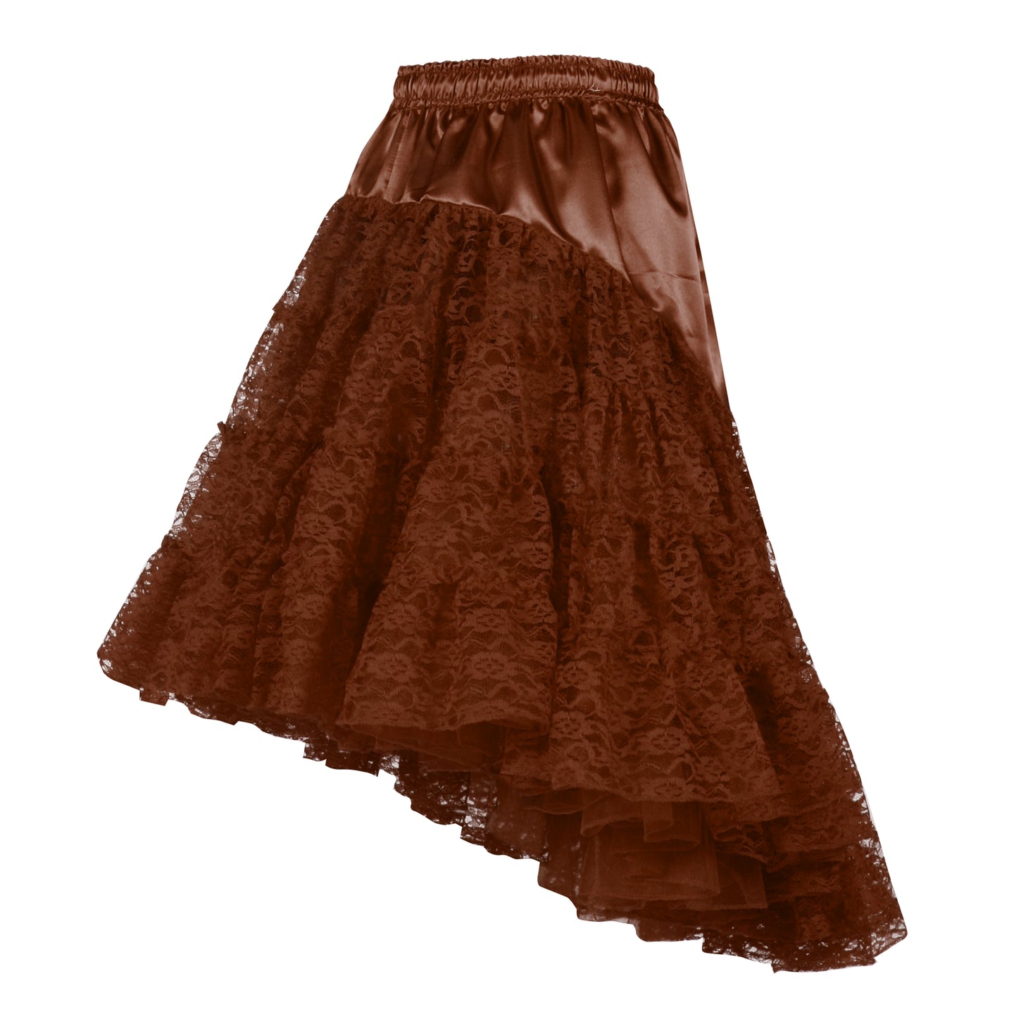 Petticoat lang kant bruin