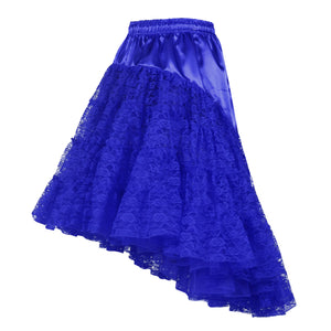 Petticoat lang kant blauw