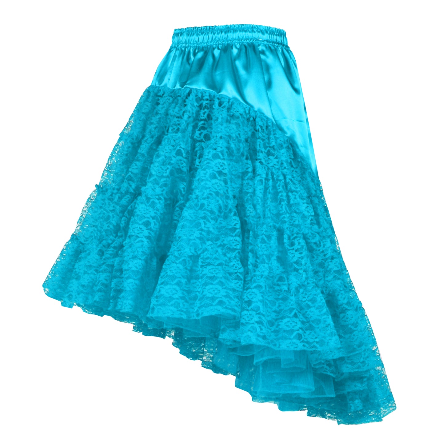 Petticoat lang kant turquoise