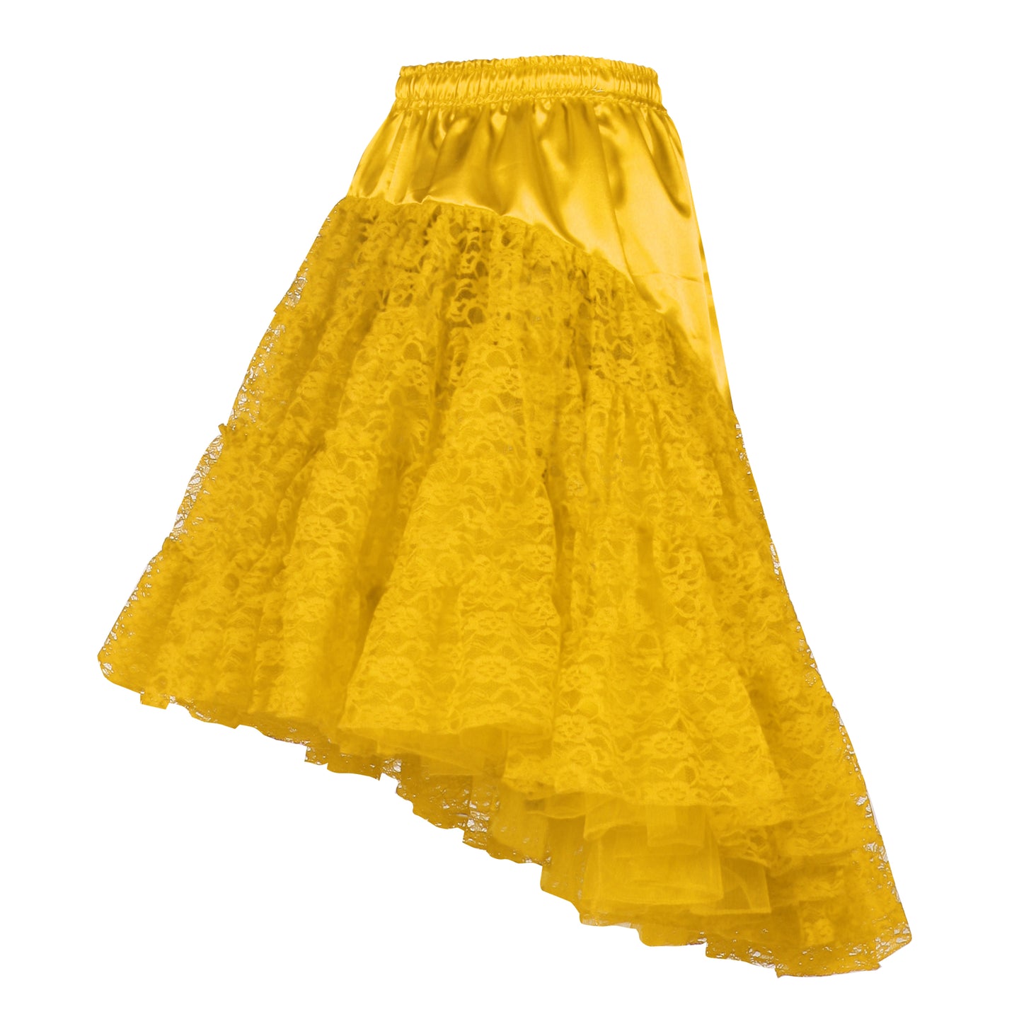 Petticoat lang kant geel